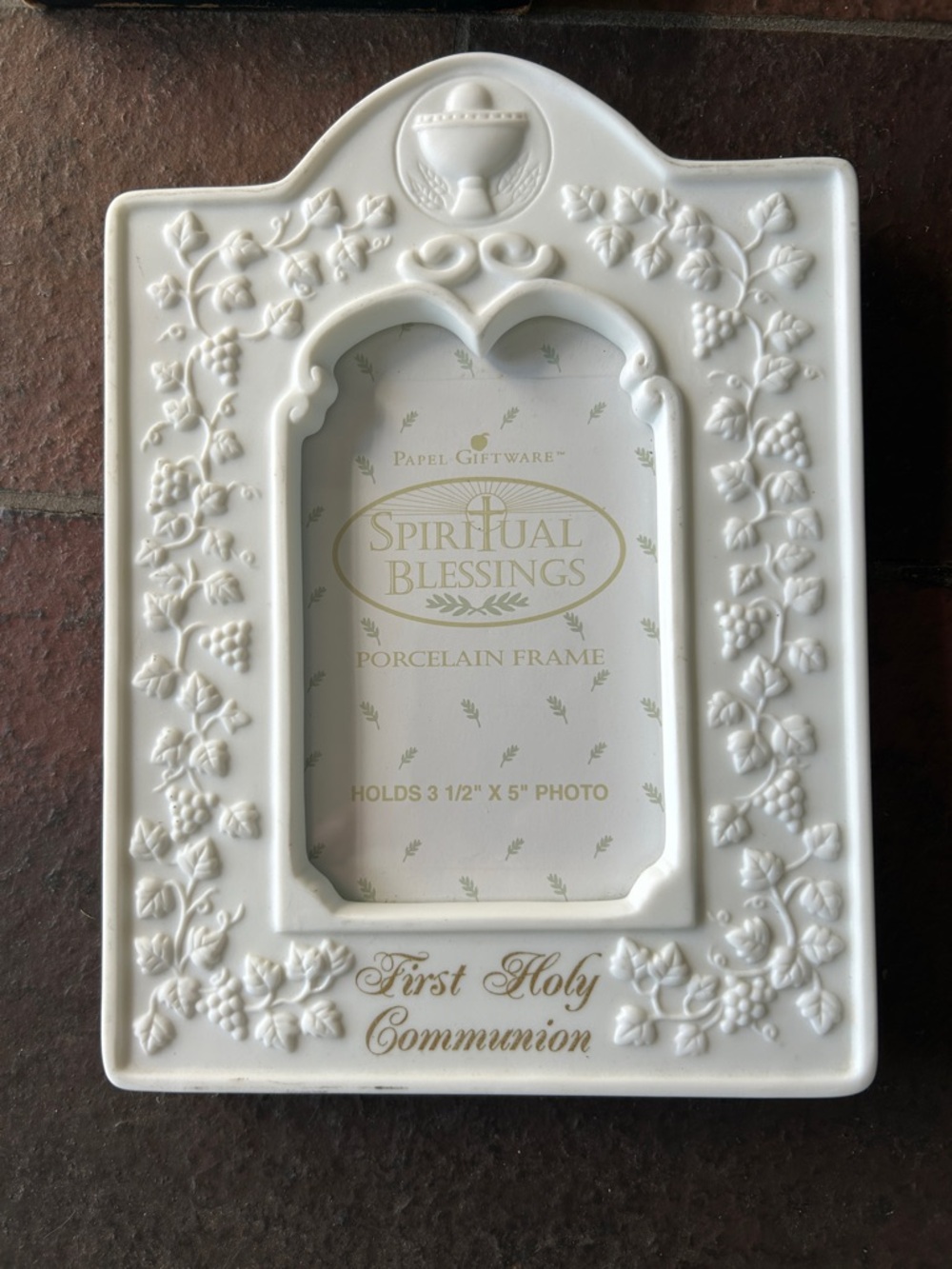 White Porcelain First Holy Communion Photo Frame